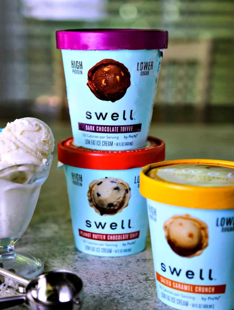 Containers of Swell ice cream