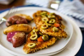 Chicken Cutlets with Olives and Fingerling Potatoes | Life, Love, and