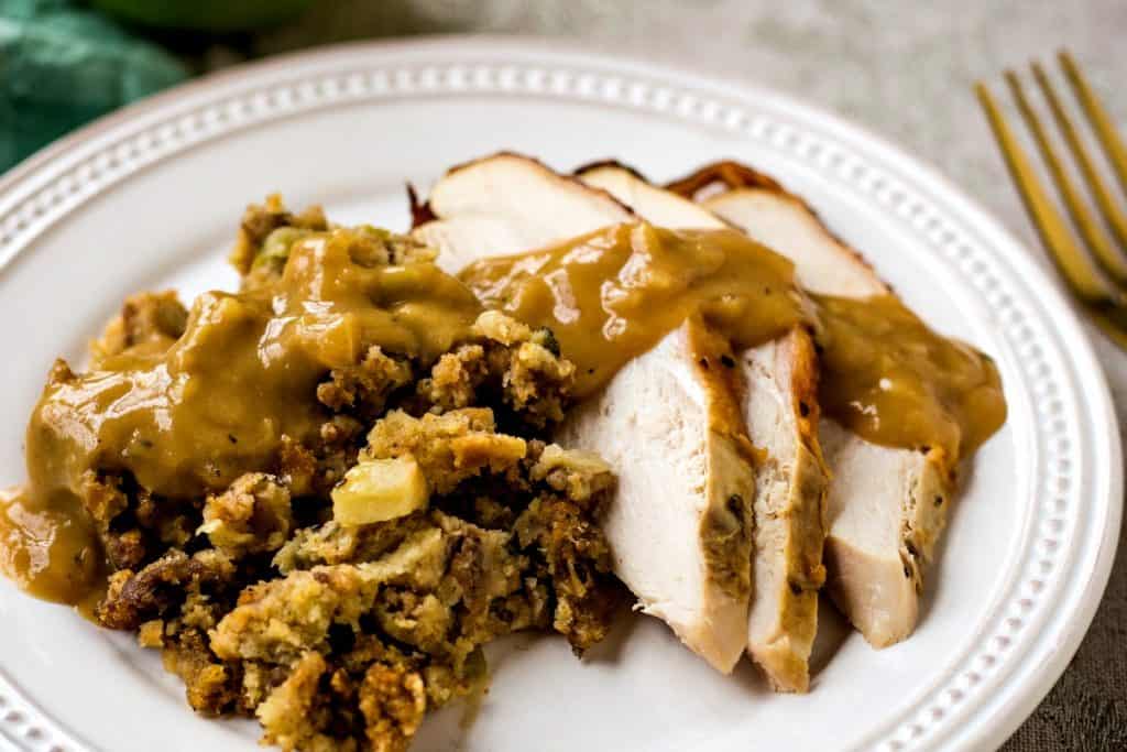 Cider Roasted Turkey with Sausage Apple Stuffing - Life, Love, and Good ...