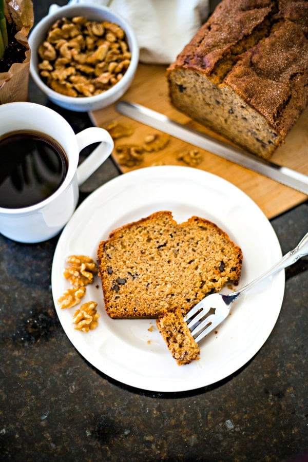 Banana Bread Flat Lay