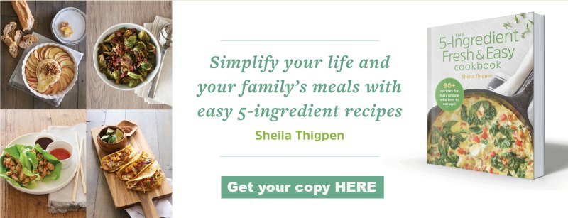 display ad for 5-ingredient cookbook