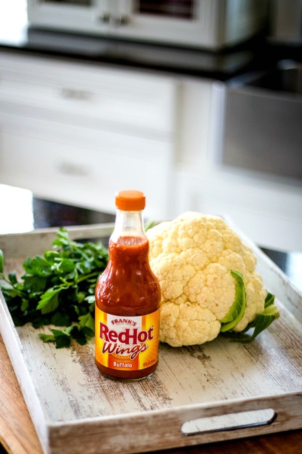 Cauliflower and buffalo sauce