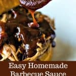 Make this tangy, sweet barbecue sauce with just five ingredients and in just 30 minutes! So much better than store-bought! #bbqsauce #barbecuesauce #homemadeBBQsauce #porkbbqsauce #summergrilling