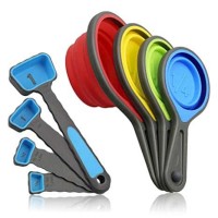 Collapsible Silicone Measuring Cups and Spoons