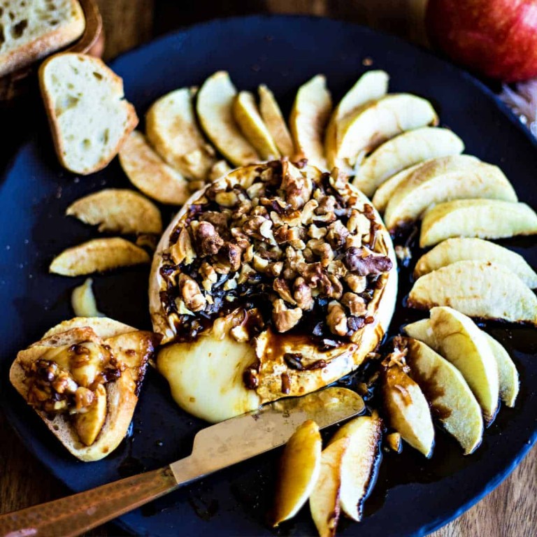 Baked Brie with Apples & Molasses