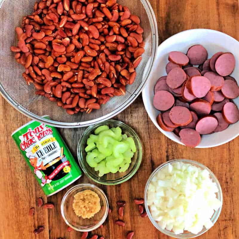 ingredients for red beans and rice recipe