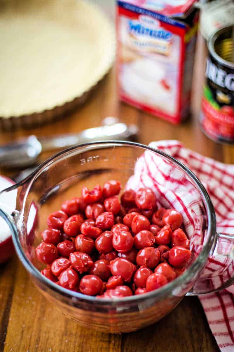 ingredients for sour cherry tart