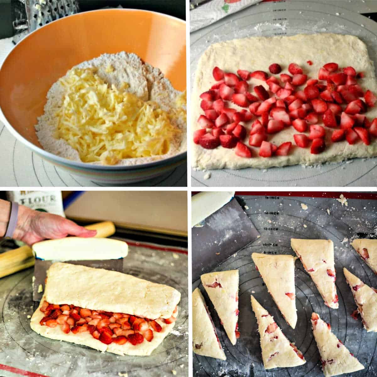 process for making fresh strawberry scones