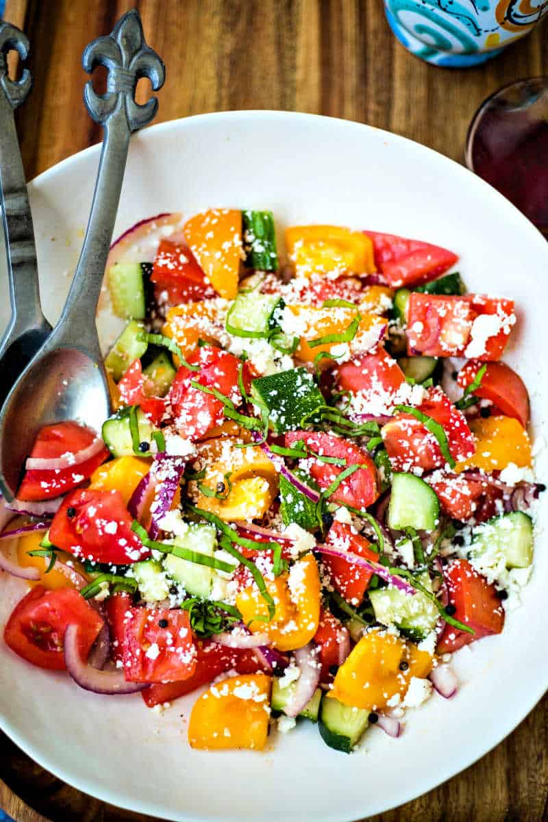 Fresh And Easy Cucumber Tomato Feta Salad Life Love And Good Food