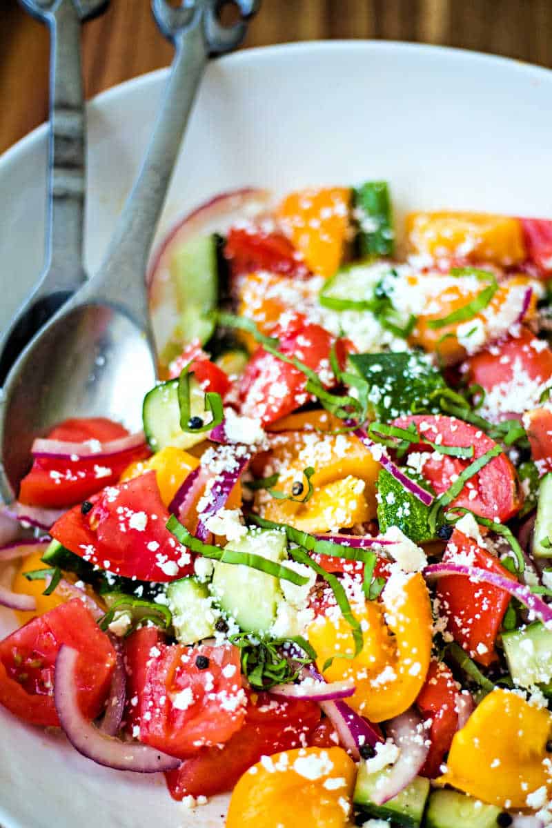 cumber tomato feta salad