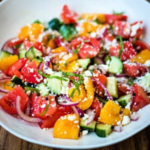 cumber tomato feta salad
