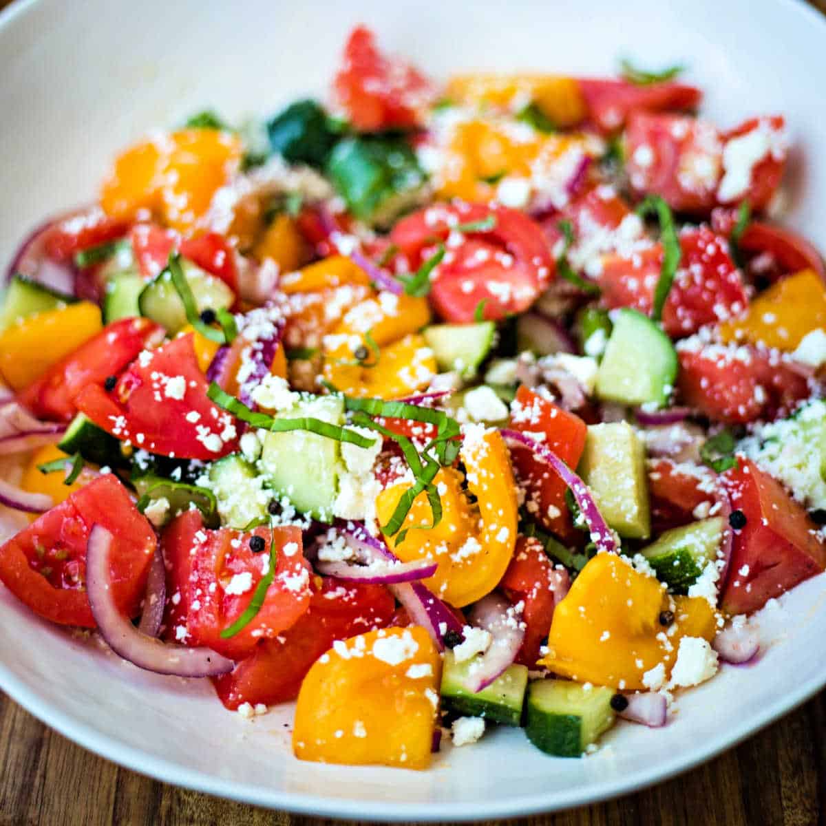 cumber tomato feta salad