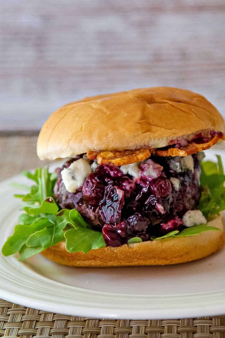 Blueberry Blue Cheese Bacon Burger - Life, Love, and Good Food