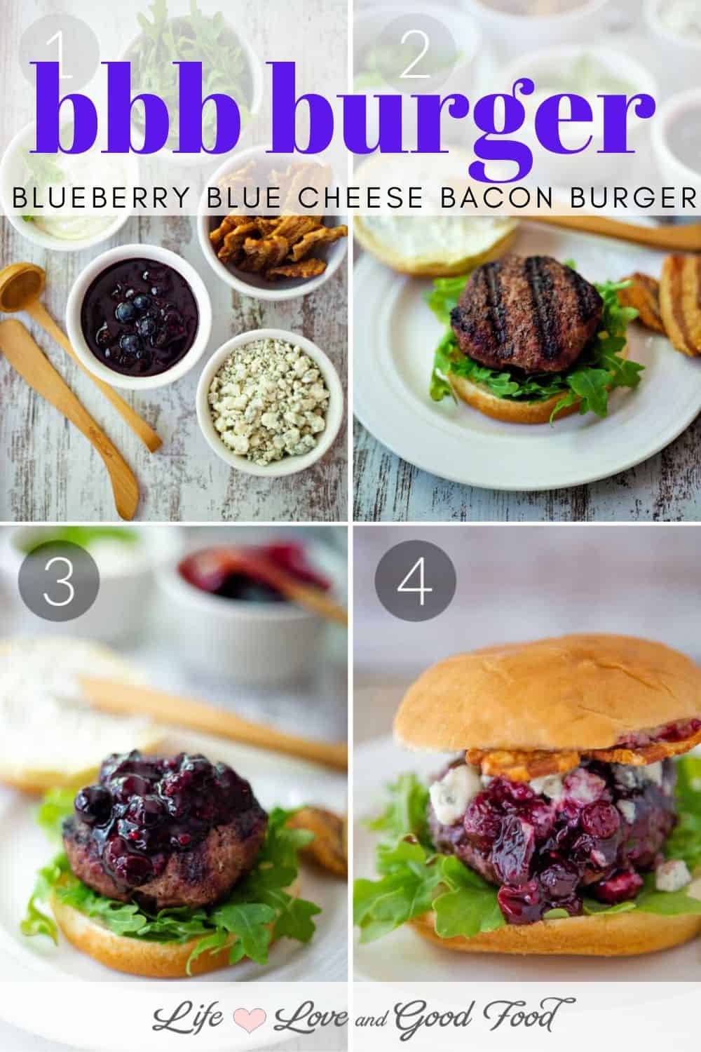 Blueberry Blue Cheese Bacon Burger Life, Love, and Good Food