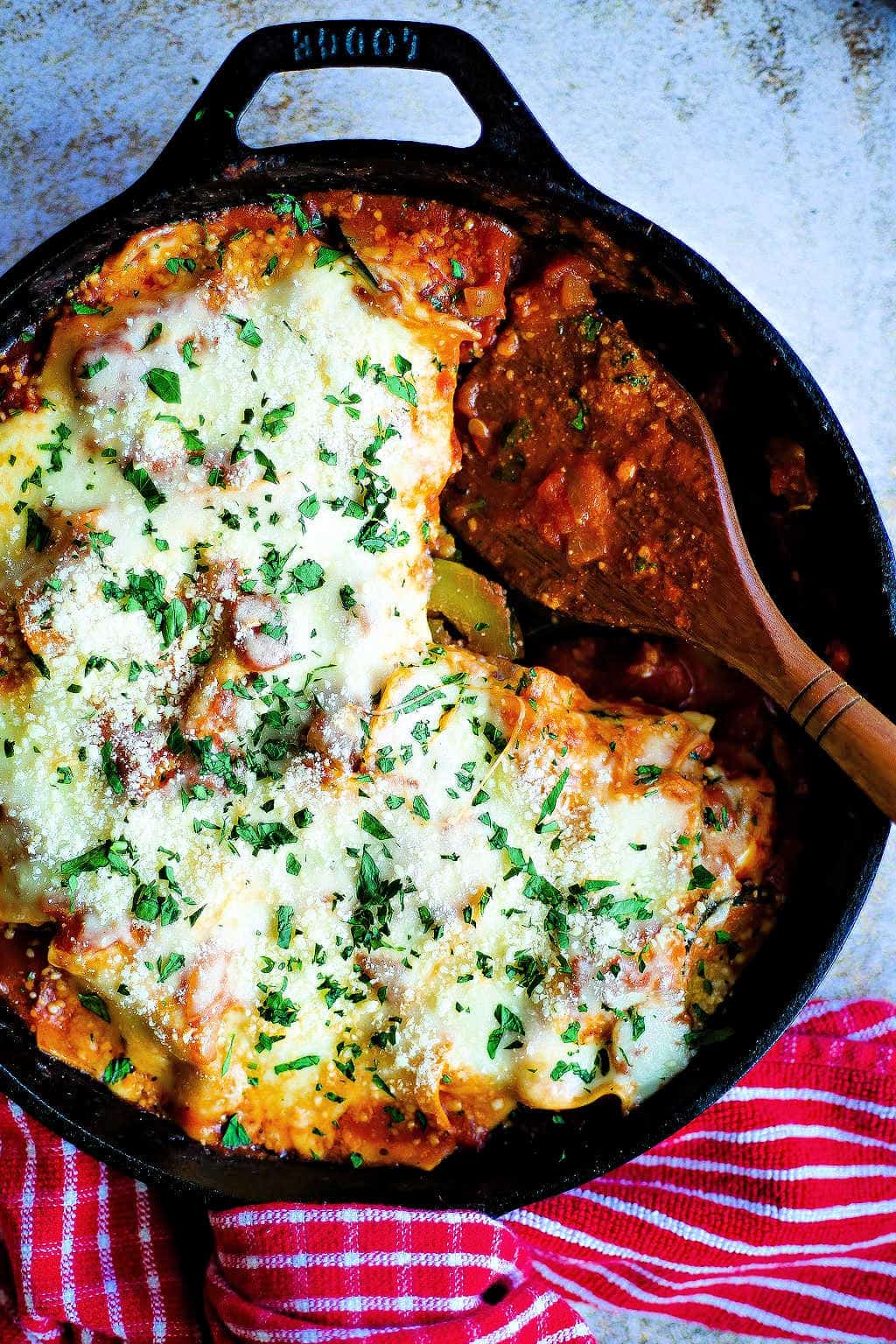 Skillet Vegetable Lasagna Recipe