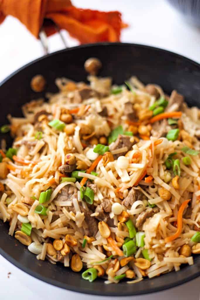 Beef Pad Thai With Crunchy Peanuts - Life, Love, And Good Food