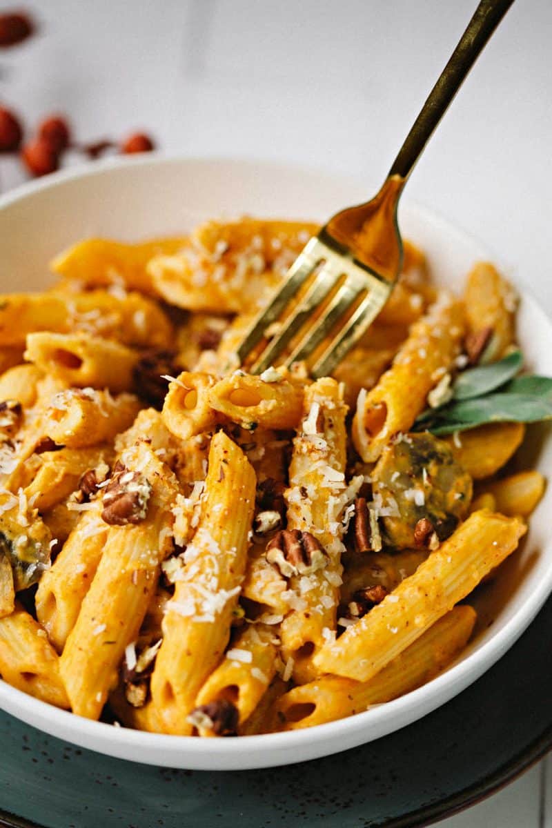 Pumpkin Pasta Sauce with Mushrooms and Sage - Life, Love, and Good Food