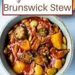 close up of Easy Brunswick Stew in a bowl