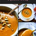 butternut squash soup collage
