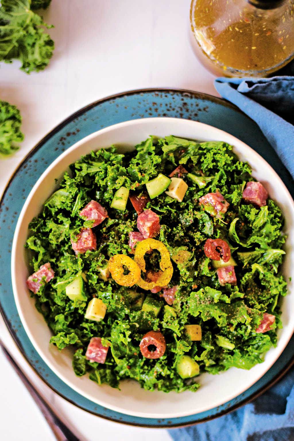 Hearty Chopped Kale Salad with Salami | Life, Love, and Good Food