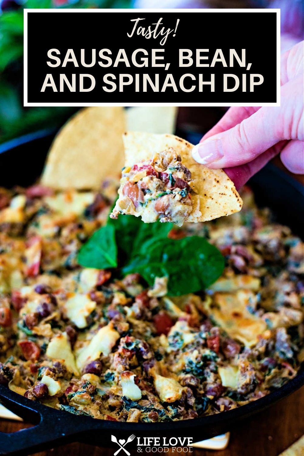 Sausage, Bean, and Spinach Dip Life, Love, and Good Food