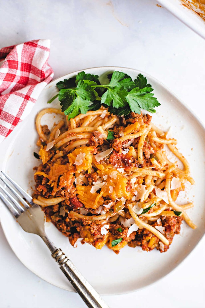 Baked Spaghetti Casserole - Life, Love, and Good Food