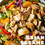 Asian Sesame Salad in a bowl on a table.