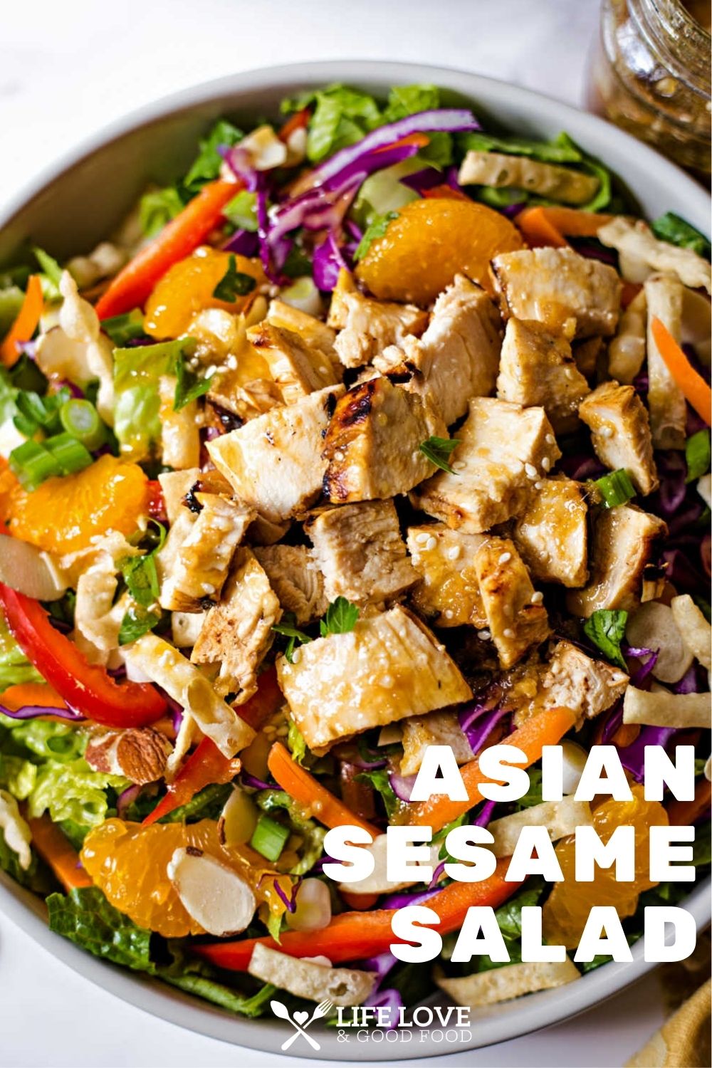 Easy Asian Sesame Salad with Chicken - Life, Love, and Good Food