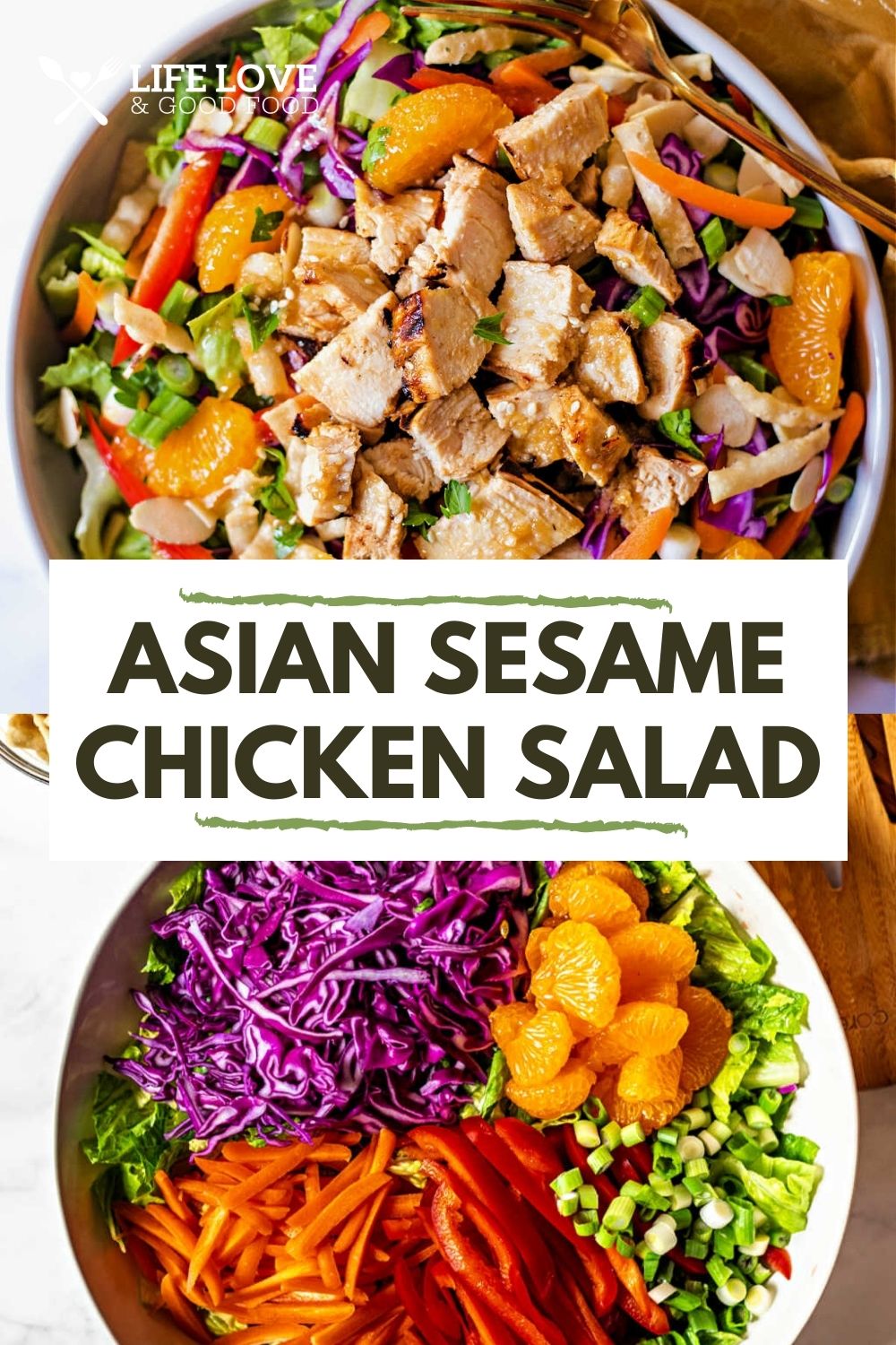 Easy Asian Sesame Salad with Chicken | Life, Love, and Good Food
