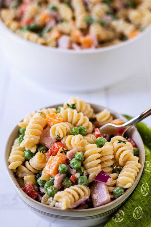 Creamy Macaroni Salad with Peas - Life, Love, and Good Food