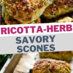Ricotta-Herb Savory Scones on a baking sheet.