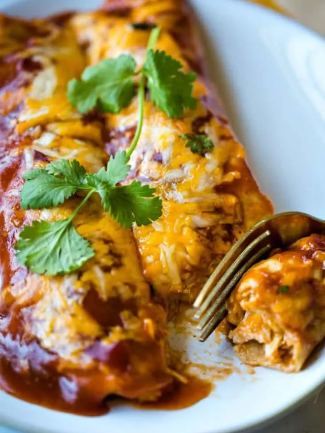 Easy Chicken & Cheese Enchiladas
