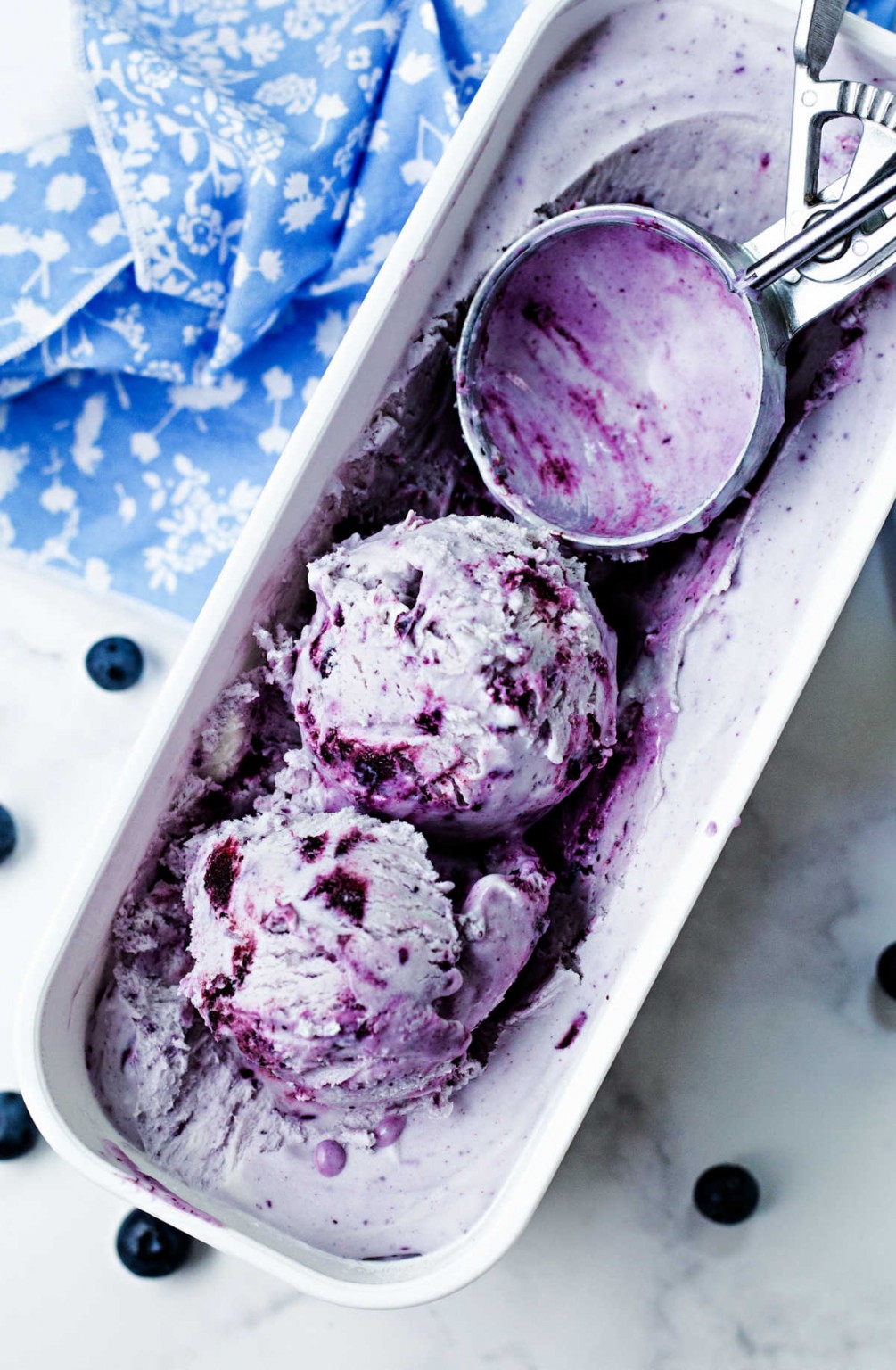 No Churn Blueberry Ice Cream - Life, Love, and Good Food