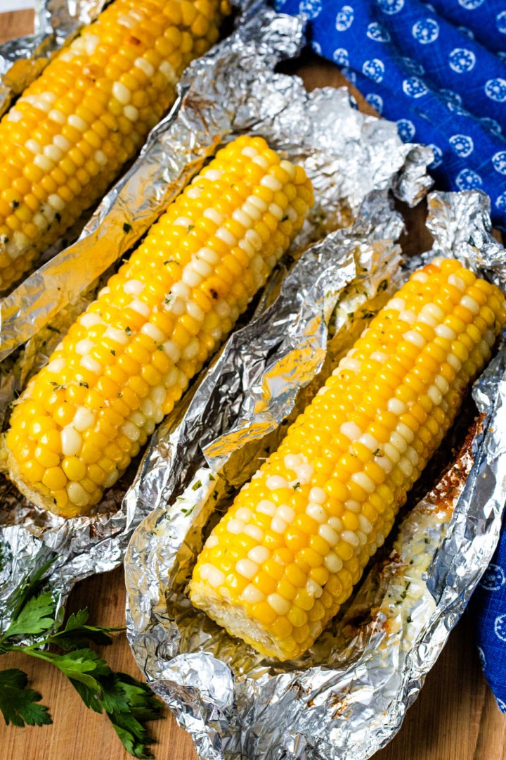 Grilled Corn in Foil with Parmesan Butter - Life, Love, and Good Food