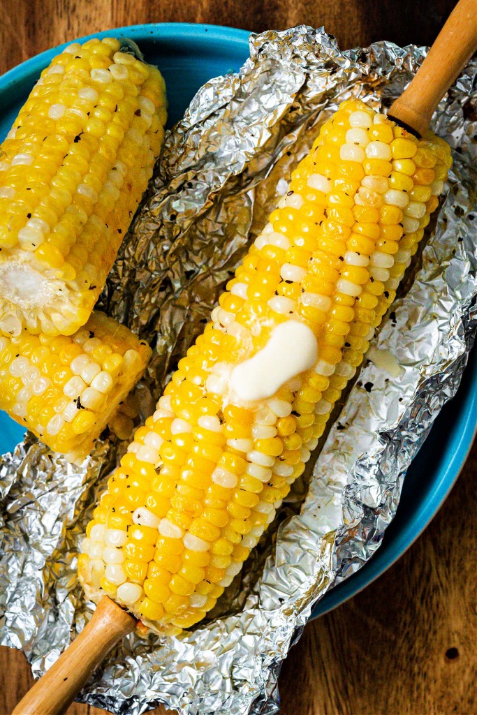 Grilled Corn in Foil with Parmesan Butter - Life, Love, and Good Food