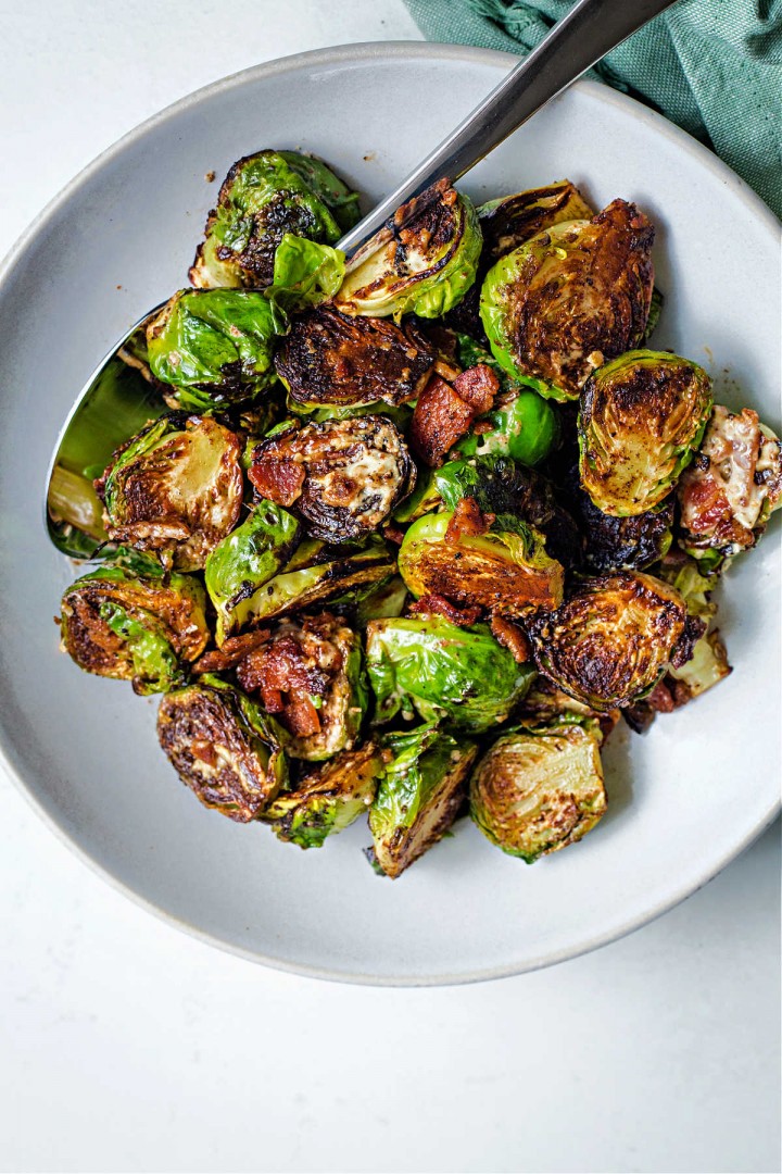 Caramelized Brussels Sprouts With Bacon - Life, Love, And Good Food