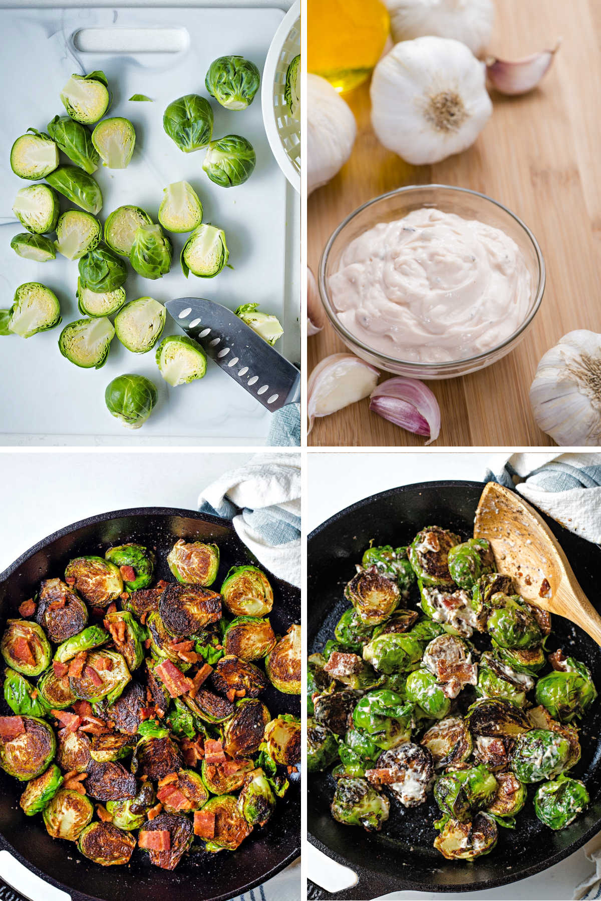 Cast Iron Skillet Brussels Sprouts Bacon Pizza