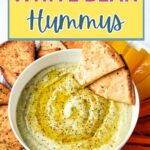 White Bean Hummus in a bowl.