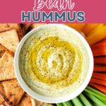 White Bean Hummus in a bowl.