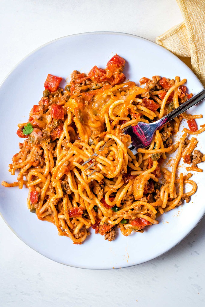 Baked Mexican Spaghetti (Easy Taco Spaghetti) Life, Love, and Good Food