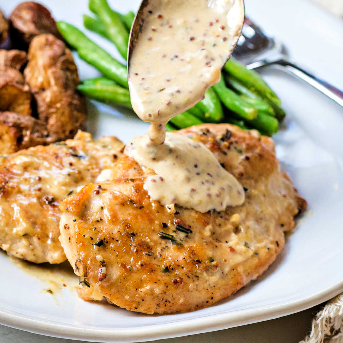 Chicken Kitchen Chop Chop with Curry Mustard Sauce - Love and Confections