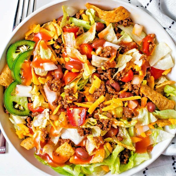 Taco Salad with Catalina Dressing - Life, Love, and Good Food