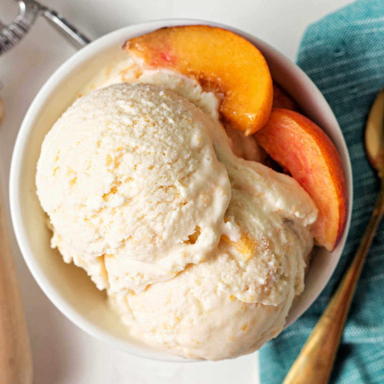 Homemade Peach Ice Cream