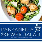 Grilled Panzanella Salad in a white bowl.