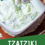 Tzatziki Sauce with pita bread.
