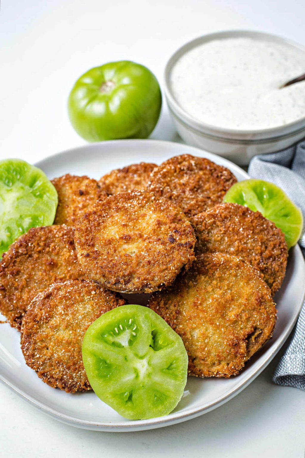 Fried Green Tomatoes and Mustard Dipping Sauce Recipe - Life, Love, and ...