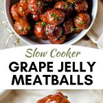 GRAPE JELLY MEATBALLS IN. A BOWL.