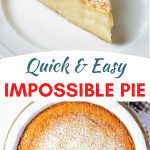 a slice of Impossible Pie on a plate.