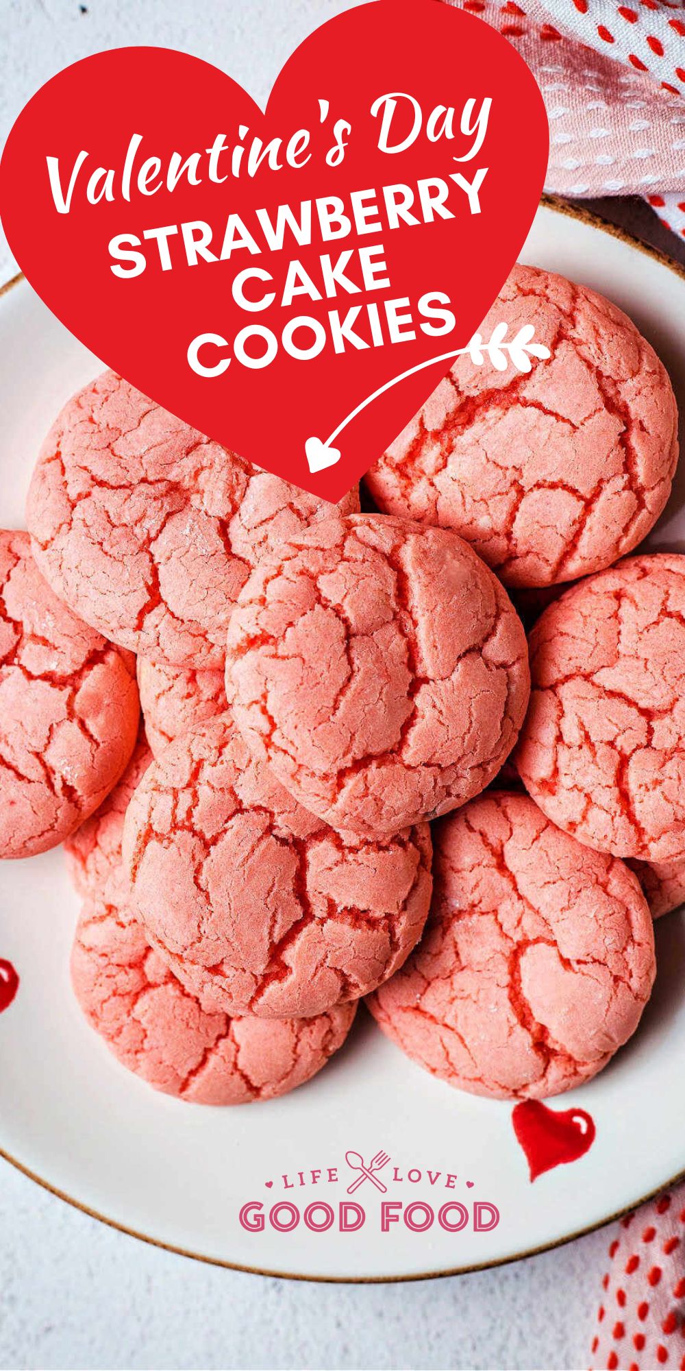 Strawberry Cake Mix Cookies Easy 3 Ingredient Recipe Life Love And Good Food