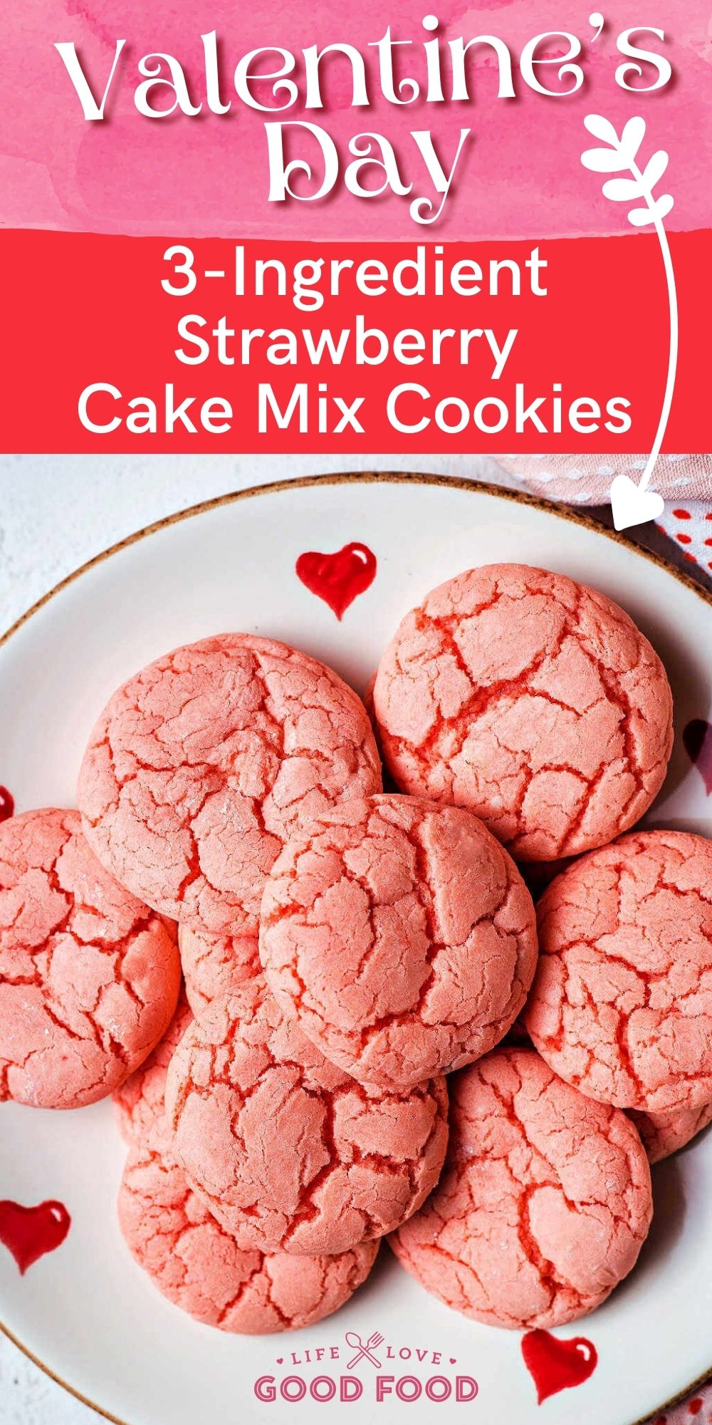 Strawberry Cake Mix Cookies (Easy 3-Ingredient Recipe) - Life, Love ...